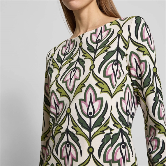 Weekend Max Mara Rampur Kjole, Green Deco Flower